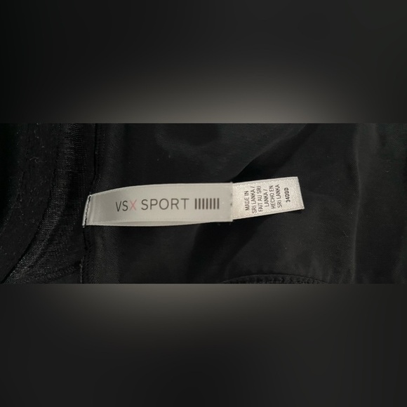 Victoria's Secret VSX Knockout Front Zip Sports Bra 34DDD Gray Black Padded - Picture 7 of 10